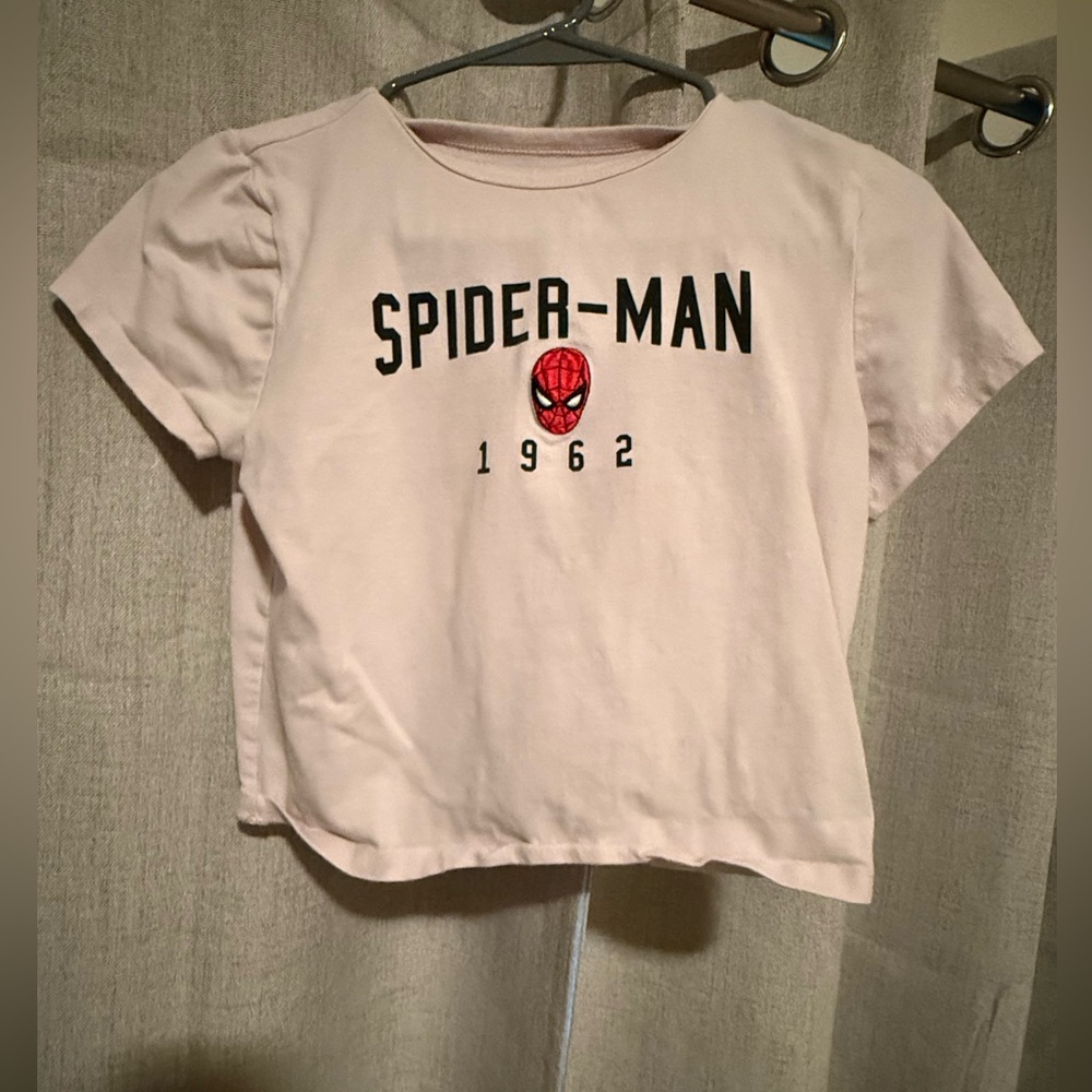 Spider-Man Women’s Cropped Tee - Light Pink